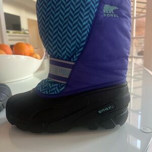 Sorel Purple, Blue and Black Kids' Snow Boots